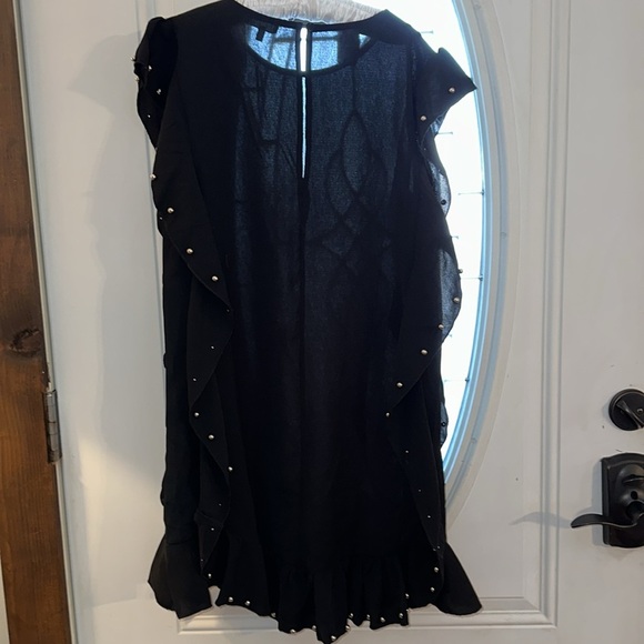 nwot TCEC Little Black Dress Silver Beads Flowy Womens Size S - Picture 5 of 7